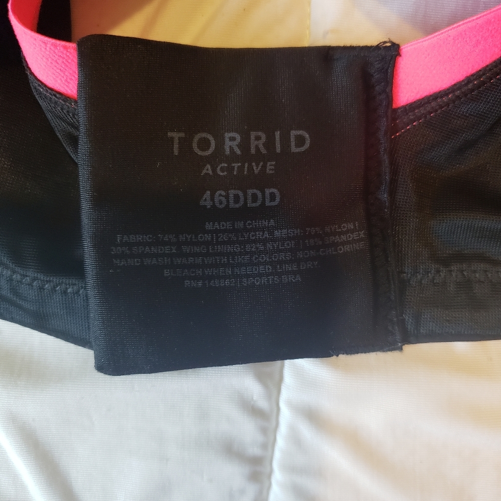 Torrid Lightly Lined Underwire Active Bra Size 46… - image 2